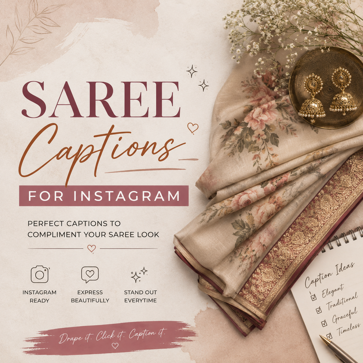 Saree Captions Mishrana